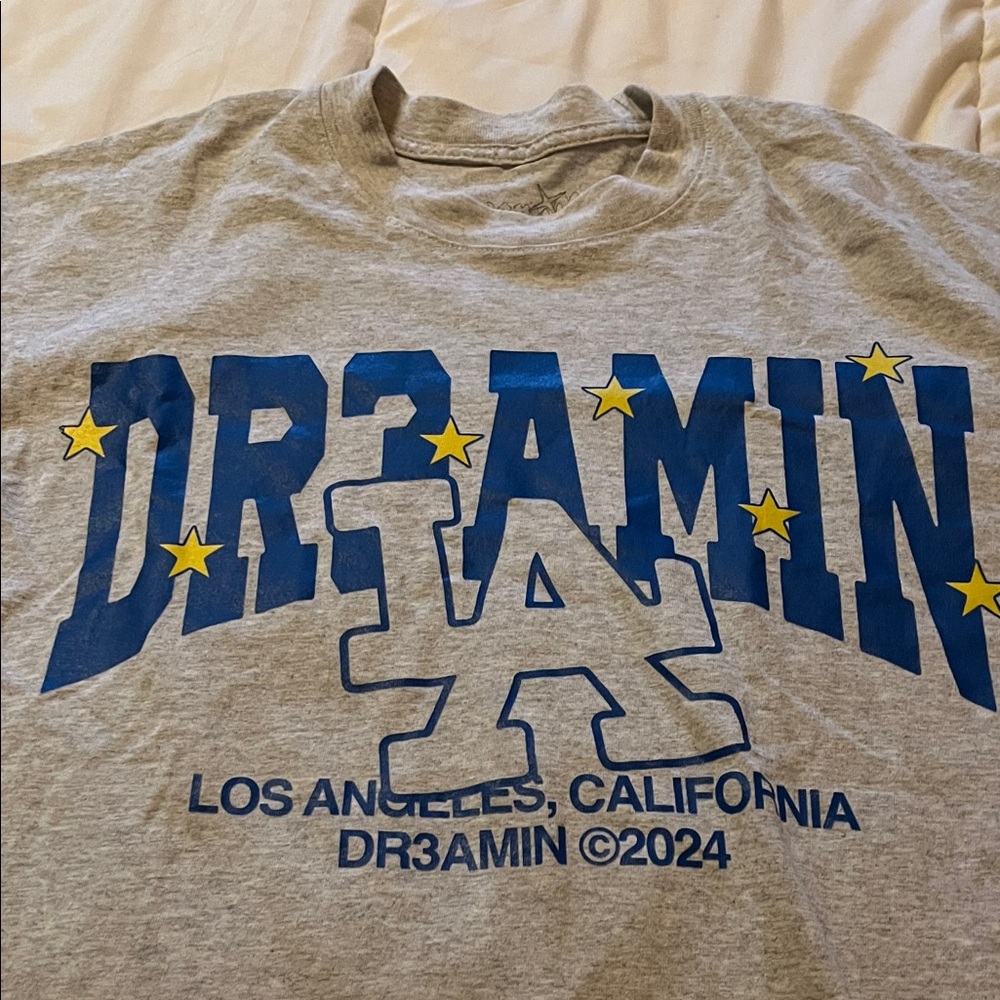 CLIX Gray DR3AMIN Graphic T-Shirt Los Angeles